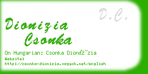 dionizia csonka business card